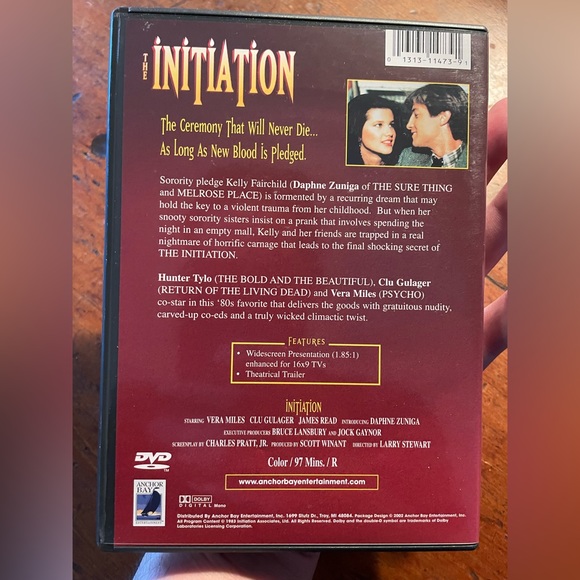 “THE INITIATION” (1983) HORROR MOVIE ORIGINAL ANCHOR BAY DVD RELEASE FROM 2002! - Picture 3 of 12
